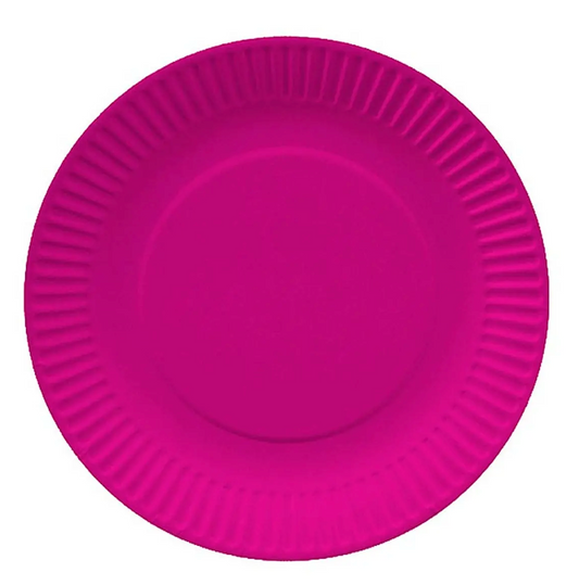 Platos de cartón pink 18 cm