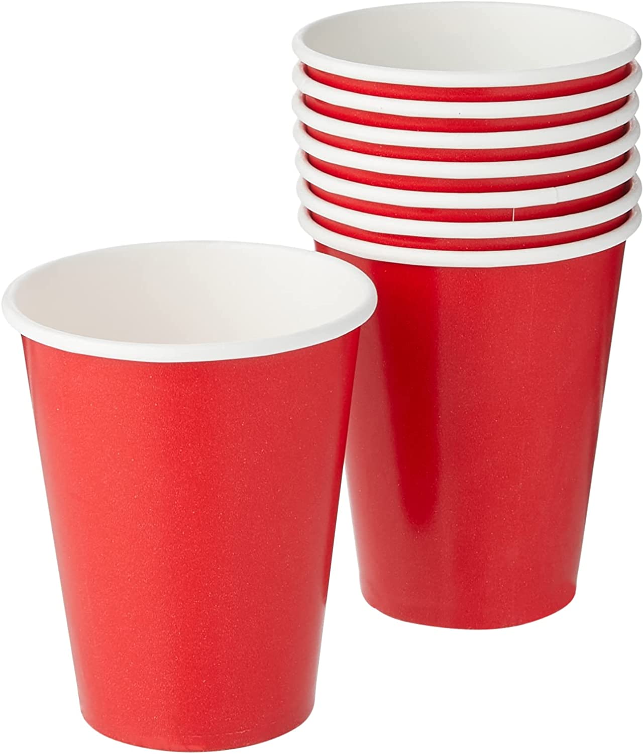 Vasos de cartón rojos