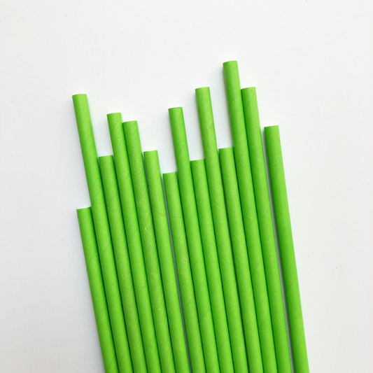 Bombillas de papel verdes