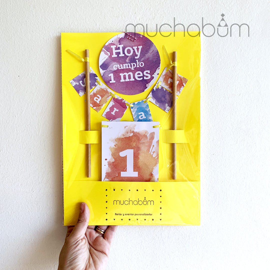 Cumplemes Acuarela