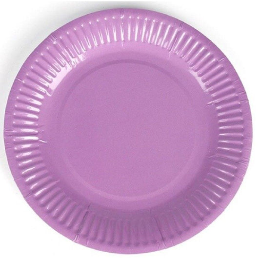 Platos de cartón lila 18 cm